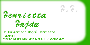 henrietta hajdu business card