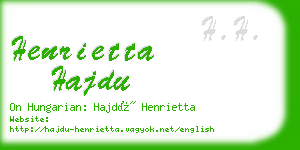 henrietta hajdu business card